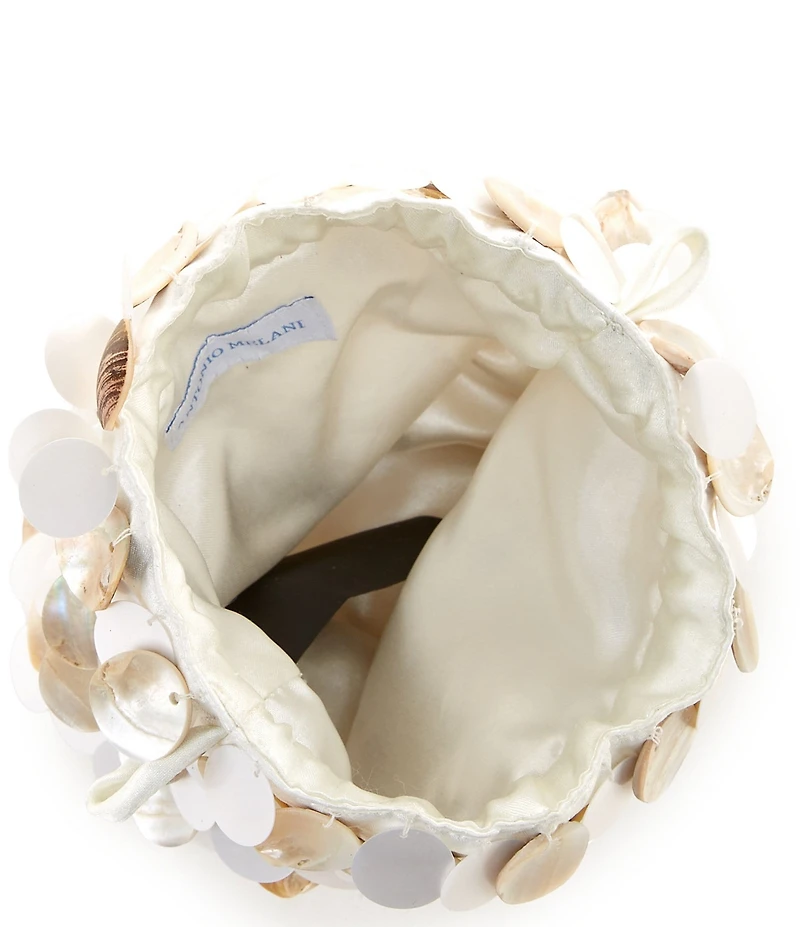 Antonio Melani x Amanda Jones Vaughan Roxie Disc Shell Drawstring Clutch