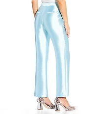 Antonio Melani x Amanda Jones Vaughan Emma Dupioni Straight Leg Flat Front Pants