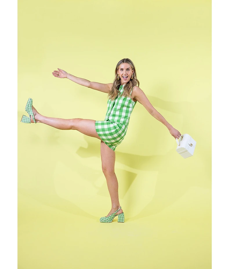 Antonio Melani x Amanda Jones Vaughan Paige Coordinating Gingham A-Line Mini Skirt