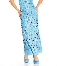 Antonio Melani x Amanda Jones Vaughan Waverly Coordinating 3D Lace High Rise Midi Pencil Skirt