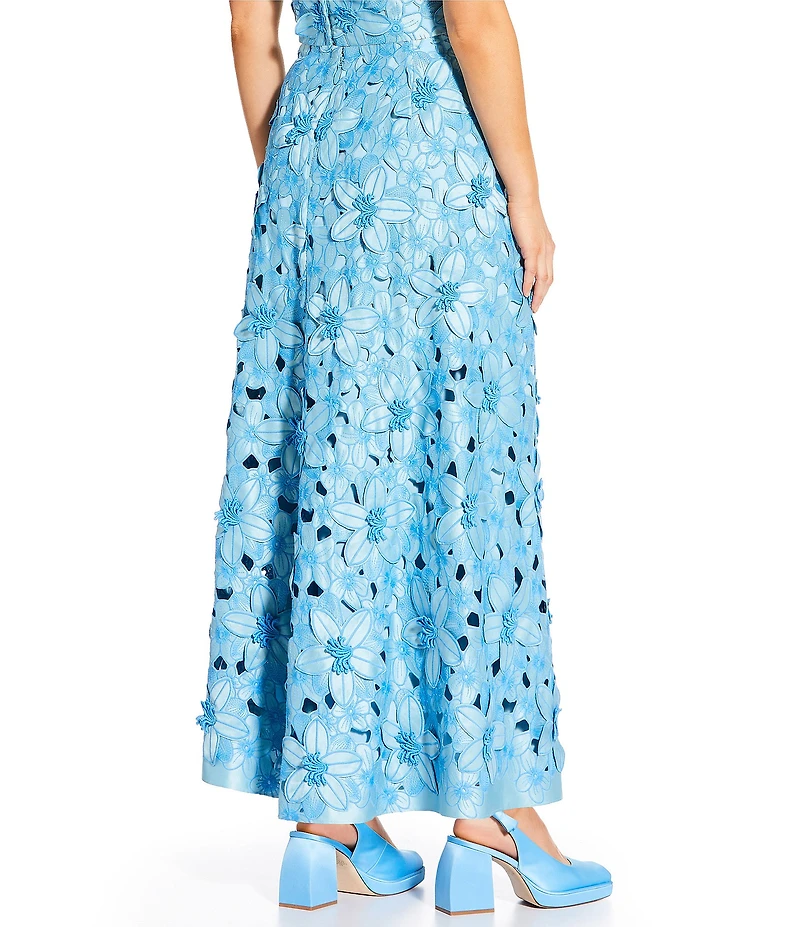 Antonio Melani x Amanda Jones Vaughan Waverly Coordinating 3D Lace High Rise Midi Pencil Skirt