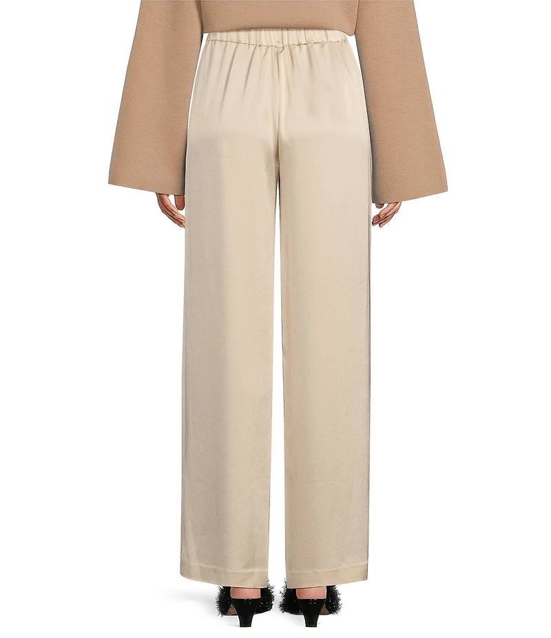 Antonio Melani x Elizabeth Damrich Candlelight Drapey Satin Wide-Leg Pant