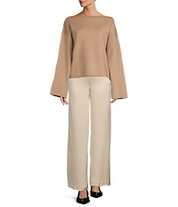 Antonio Melani x Elizabeth Damrich Candlelight Drapey Satin Wide-Leg Pant