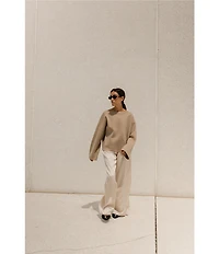 Antonio Melani x Elizabeth Damrich Candlelight Drapey Satin Wide-Leg Pant