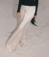 Antonio Melani x Elizabeth Damrich Candlelight Drapey Satin Wide-Leg Pant