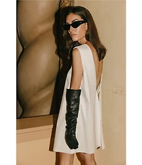 Antonio Melani x Elizabeth Damrich Good Day V-Neck Sleeveless Mesh Detail Shift Dress