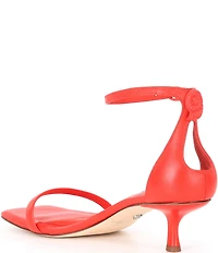 Antonio Melani x Elizabeth Damrich Sissy Leather Cutout Shell Dress Sandals