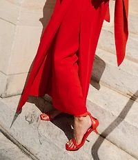 Antonio Melani x Elizabeth Damrich Sissy Leather Cutout Shell Dress Sandals