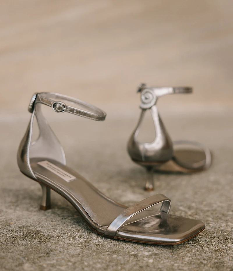 Antonio Melani x Elizabeth Damrich Sissy Leather Cutout Shell Dress Sandals