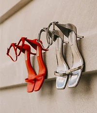 Antonio Melani x Elizabeth Damrich Sissy Leather Cutout Shell Dress Sandals