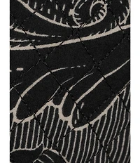 Antonio Melani x Jennifer Sumko Schwan Scroll Print Quilting Sqaure Neck Bow Tie Tank Straps A-Line Midi Dress