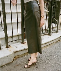 Antonio Melani x Kristen Nichols Astor Leather Crocodile Dress Mules