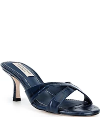 Antonio Melani x Kristen Nichols Astor Leather Crocodile Dress Mules