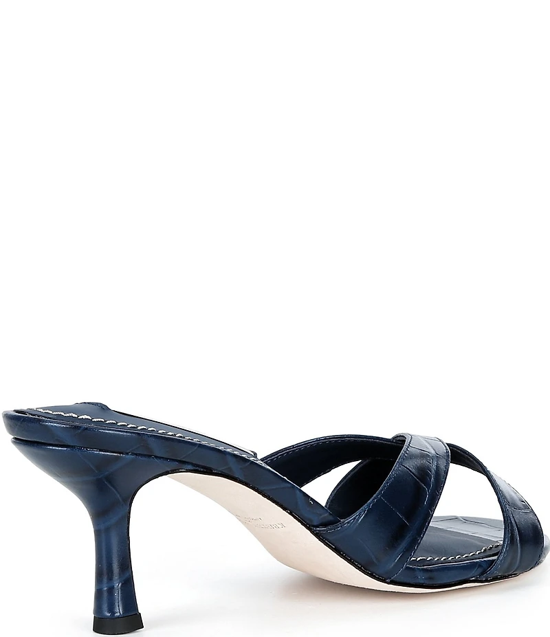 Antonio Melani x Kristen Nichols Astor Leather Crocodile Dress Mules