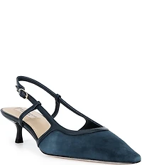 Antonio Melani x Kristen Nichols Charlot Suede Kitten Heel Slingback Pumps