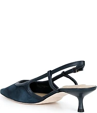 Antonio Melani x Kristen Nichols Charlot Suede Kitten Heel Slingback Pumps
