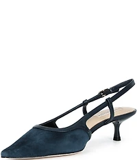 Antonio Melani x Kristen Nichols Charlot Suede Kitten Heel Slingback Pumps