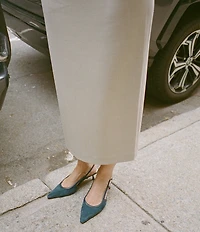 Antonio Melani x Kristen Nichols Charlot Suede Kitten Heel Slingback Pumps
