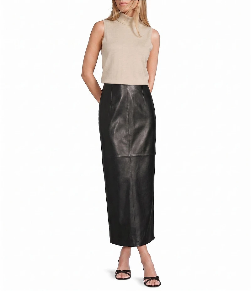 Antonio Melani x Kristen Nichols Vivienne Merino Wool Blend Turtleneck Sleeveless Sweater
