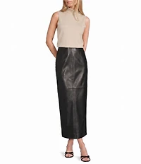 Antonio Melani x Kristen Nichols Vivienne Merino Wool Blend Turtleneck Sleeveless Sweater