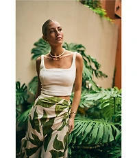 Antonio Melani x M.G. Style Abbie Sweetheart Neck Sleeveless Crop Top