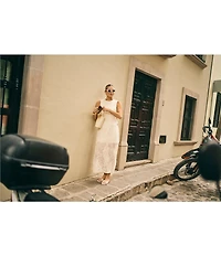 Antonio Melani x M.G. Style Blake Soutache Round Neck Sleeveless Shift Maxi Dress