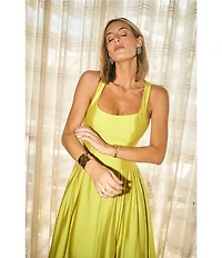 Antonio Melani x M.G. Style Jen A-Line Square Neck Sleeveless Maxi Dress