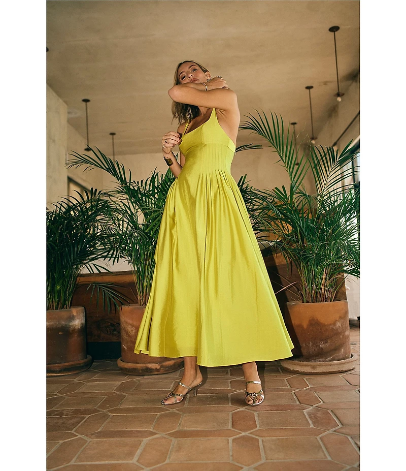 Antonio Melani x M.G. Style Jen A-Line Square Neck Sleeveless Maxi Dress