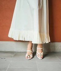 Antonio Melani x M.G. Style Leo Leather Shell Ornamented Dress Sandals
