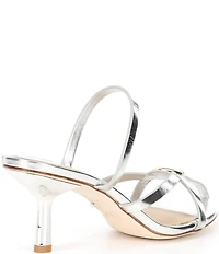 Antonio Melani x M.G. Style Leo Leather Shell Ornamented Dress Sandals