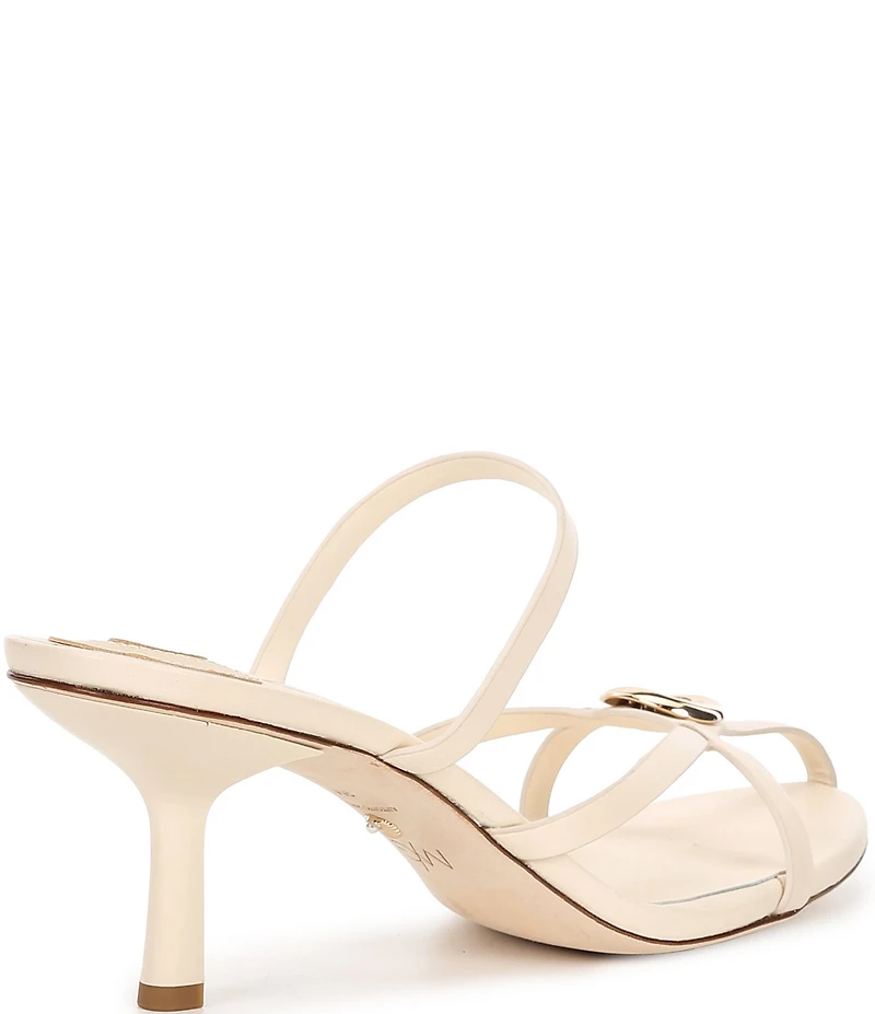 Antonio Melani x M.G. Style Leo Leather Shell Ornamented Dress Sandals