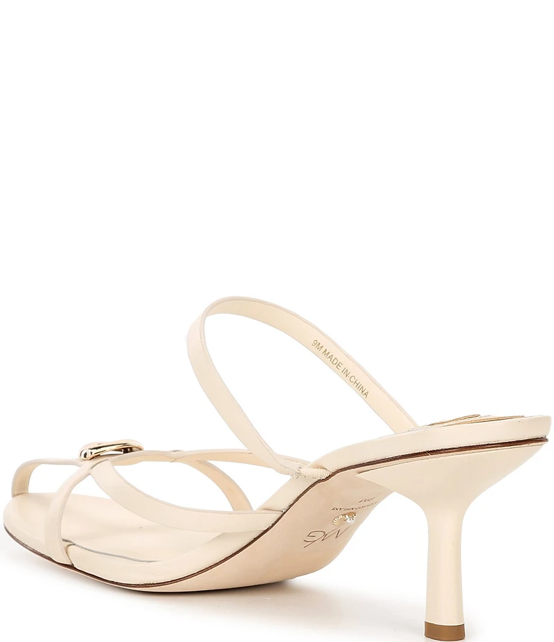 Antonio Melani x M.G. Style Leo Leather Shell Ornamented Dress Sandals