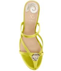 Antonio Melani x M.G. Style Leo Satin Shell Ornamented Dress Sandals