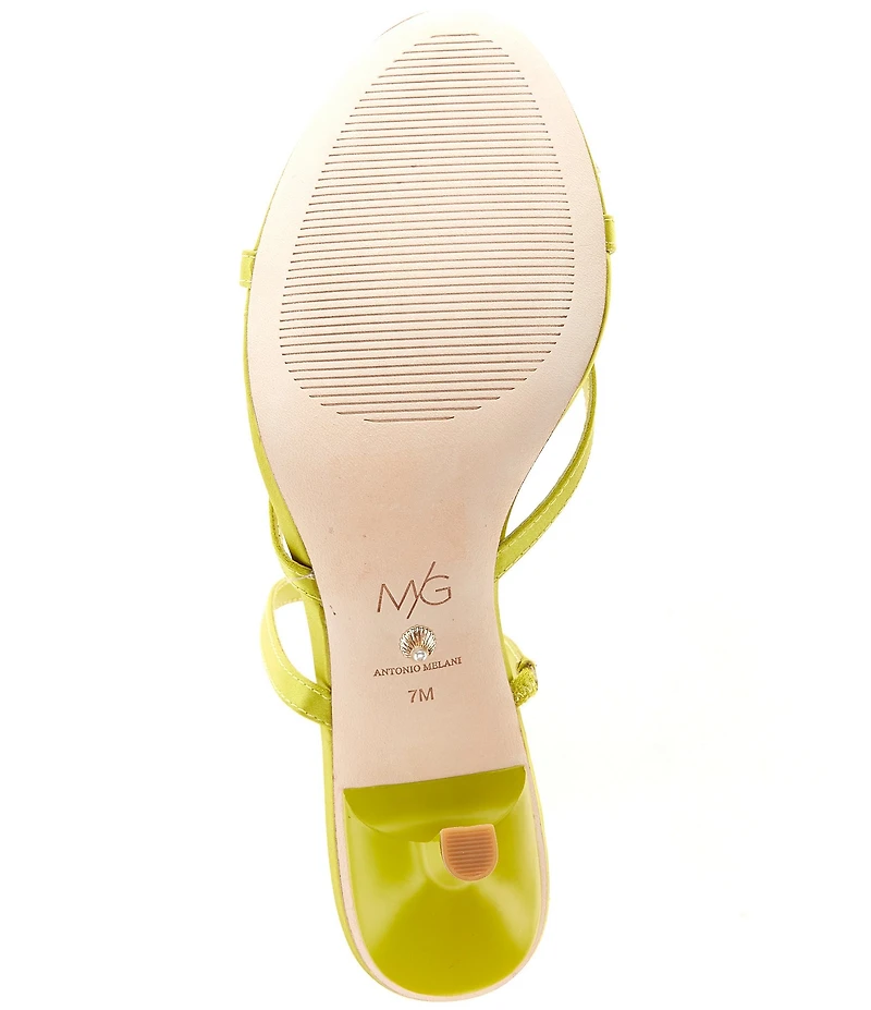 Antonio Melani x M.G. Style Leo Satin Shell Ornamented Dress Sandals
