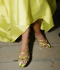 Antonio Melani x M.G. Style Leo Satin Shell Ornamented Dress Sandals