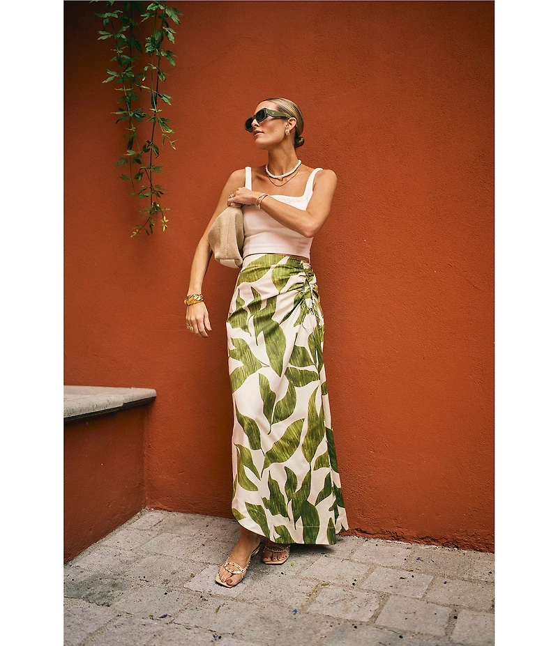 Antonio Melani x M.G. Style Lyons Printed Faux Wrap Asymmetric Skirt
