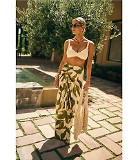 Antonio Melani x M.G. Style Lyons Printed Faux Wrap Asymmetric Skirt