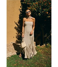 Antonio Melani x M.G. Style Mallie Detached Scarf Square Neck Sleeveless Asymmetrical Hem Mermaid Maxi Dress