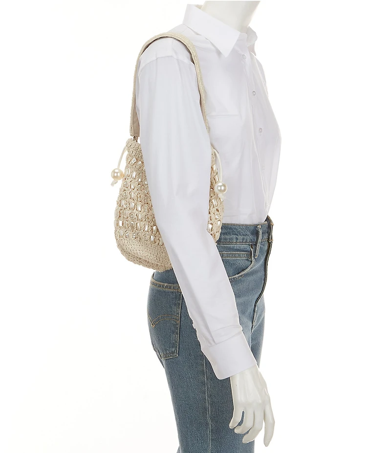 Antonio Melani x M.G. Style Pearl Sands Slouchy Drawstring Bucket Bag