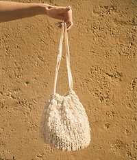Antonio Melani x M.G. Style Pearl Sands Slouchy Drawstring Bucket Bag