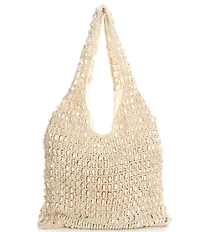 Antonio Melani x M.G. Style Pearl Sands Crochet Slouchy Tote