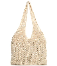 Antonio Melani x M.G. Style Pearl Sands Crochet Slouchy Tote