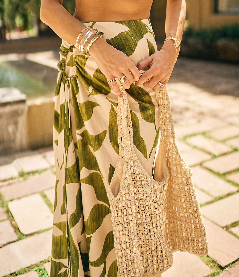 Antonio Melani x M.G. Style Pearl Sands Crochet Slouchy Tote