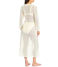 Antonio Melani x M.G. Style Salty Sands Crochet Maxi Dress Swim Cover Up