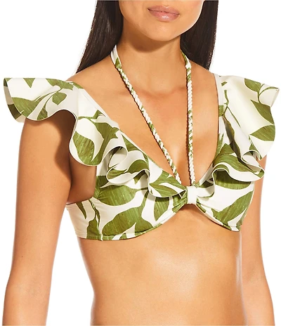 Antonio Melani x M.G. Style Sorrento Bonded Ruffle Bralette Swim Top