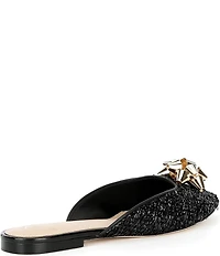 Antonio Melani x The Nat Note Estrella Textured Ornamented Bow Dress Mules