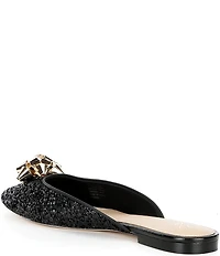 Antonio Melani x The Nat Note Estrella Textured Ornamented Bow Dress Mules