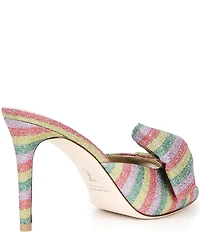 Antonio Melani x The Nat Note Julieta Striped Bow Detail Dress Slide Sandals