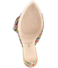 Antonio Melani x The Nat Note Julieta Striped Bow Detail Dress Slide Sandals