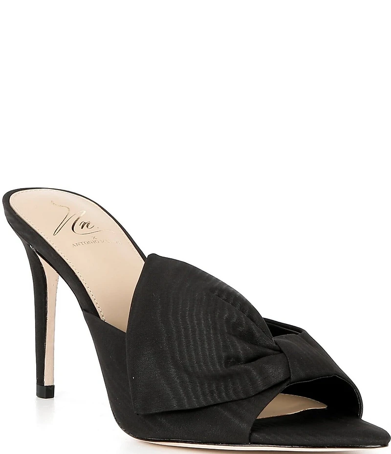 Antonio Melani x The Nat Note Julieta Textured Bow Detail Dress Slide Sandals